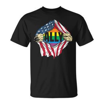 Ally Lgbtq Movement Gay Transgender Pride Parade T-shirt - Thegiftio UK