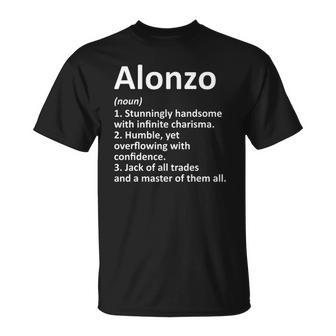 Alonzo Definition Personalized Name Funny Birthday Gift Idea Unisex T-Shirt | Mazezy UK