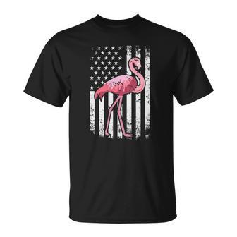 American Pride Patriotic Pink Bird Flamingo T-shirt - Thegiftio UK