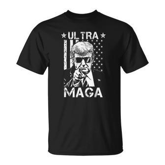 Anti Joe Biden Ultra Maga Funny Great Maga King Pro Trump Unisex T-Shirt | Mazezy