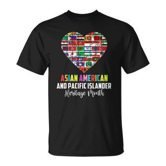 Asian American And Pacific Islander Heritage Month Heart Unisex T-Shirt | Mazezy AU
