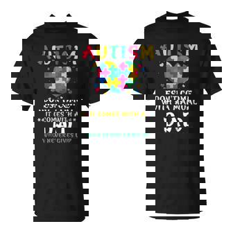Autism Doesnt Come With Manual Dad Autism Awareness Puzzle V2 T-shirt - Thegiftio