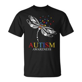 Autism Dragonfly Autism Awareness Kid Puzzle Unisex T-Shirt - Seseable