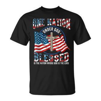Awesome Usa Flag One Nation Under God Jesus T-shirt - Thegiftio UK