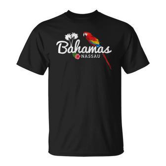 Bahamas Nassau Parrot Tropical Plants Vintage Bahamas T-shirt - Thegiftio UK