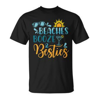 Beaches Booze & Besties Beach Lover Summer Vacation V2 T-shirt - Thegiftio UK