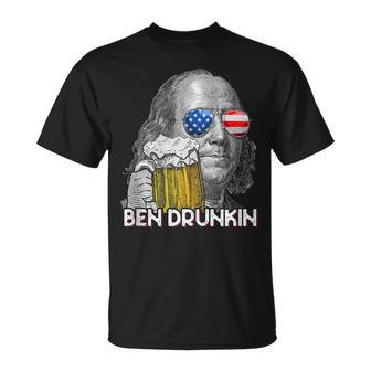 Ben Drankin Drunking Funny 4Th Of July Beer Men Woman Unisex T-Shirt - Seseable