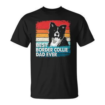Best Border Collie Dog Dad Ever Dog Lovers T-shirt - Thegiftio UK