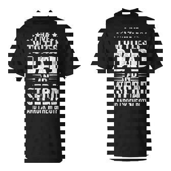 Best Dad And Stepdad Cute Fathers Day Gift From Wife V2 Unisex T-Shirt | Mazezy