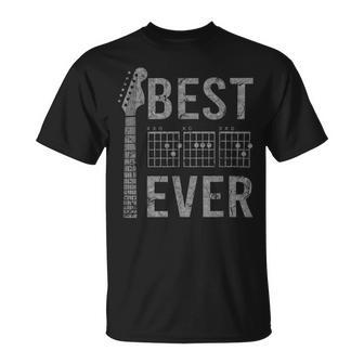 Best Dad Ever Chord Guitar Guitarist Fathers Day Musician Unisex T-Shirt - Monsterry AU