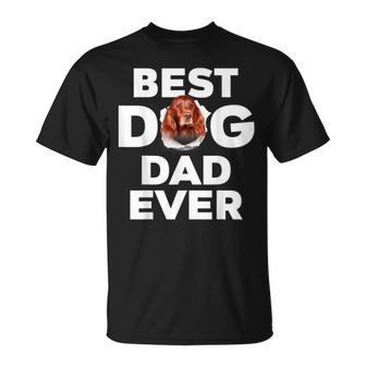 Best Dog Dad Ever Irish Setter Lovers T-shirt - Thegiftio UK