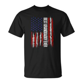 Best Granddaddy Ever Flag American Patriotic Unisex T-Shirt | Mazezy