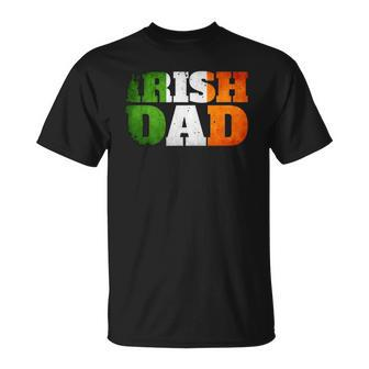 Best Irish Dad Fathers Day Grunge Irish Flag T-shirt - Thegiftio UK