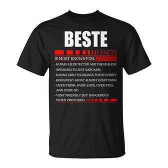 Beste Fact Fact T Shirt Beste Shirt For Beste Fact Unisex T-Shirt - Seseable
