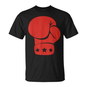 Big Red Boxing Glove Boxing Unisex T-Shirt - Seseable