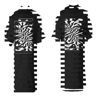 Black & White Vortex Optical Illusion Trippy Unisex T-Shirt | Mazezy