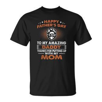 Black Russian Terrier Dog Dad Happy Fathers Day Unisex T-Shirt | Mazezy