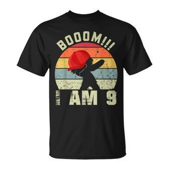 Boom I Am 9 Gift Boy 9 Years Being Awesome 9Th Birthday Unisex T-Shirt | Mazezy