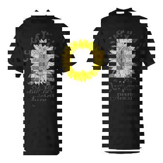 Brain Cancer Tumor Awareness Go Gray In May Sunflower Ribbon T-shirt - Thegiftio
