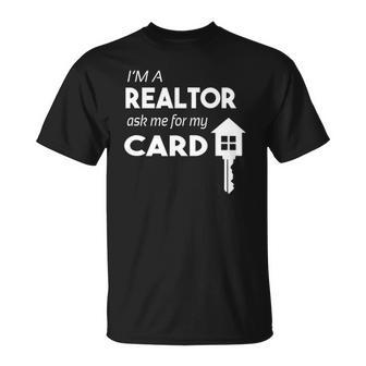 Business Card Realtor Real Estate S For Women Unisex T-Shirt | Mazezy