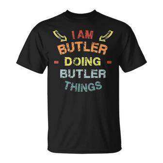 Butler Shirt Family Crest Butler T Shirt Butler Clothing Butler Tshirt Butler Tshirt For The Butler Png T-Shirt - Seseable