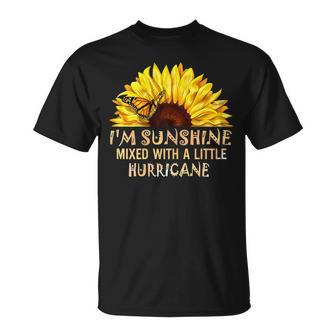 Butterfly Sunflower Sunshine Mixed With A Little Hurricane T-shirt - Thegiftio UK