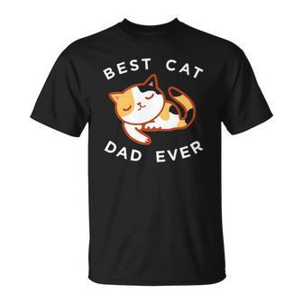 Calico Cat Dad Best Kitty Father Ever Tee Gift Unisex T-Shirt | Mazezy