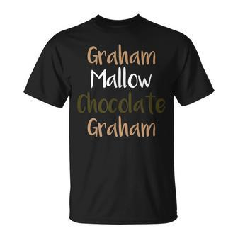 Camping Graham Mallow Chocolate Graham Smores T-shirt - Thegiftio UK