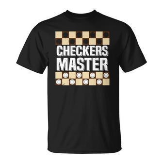 Checkers Master Player Board Game Checkers Unisex T-Shirt | Mazezy