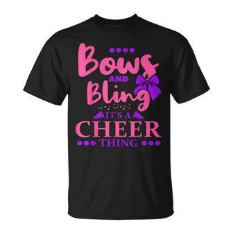 Cheerleader Bows And Bling Its A Cheer Thing T-shirt - Thegiftio