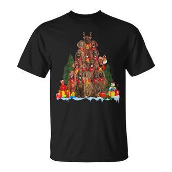 Christmas Pajama Irish Setter Xmas Tree Dog Dad Mom T-shirt - Thegiftio UK