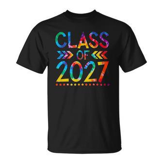 Class Of 2027 - Tie Dye Back To School Class Of 2027 Gift Unisex T-Shirt | Mazezy
