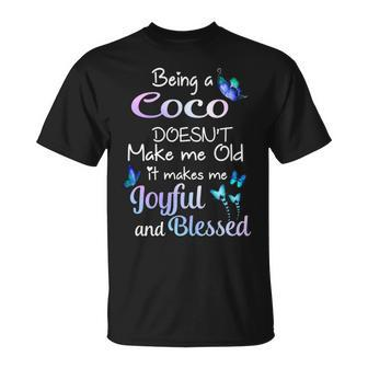 Coco Grandma Being A Coco Doesnt Make Me Old T-Shirt - Seseable