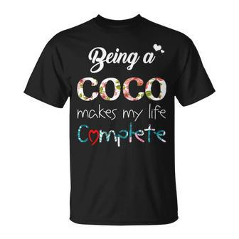 Coco Grandma Being A Coco Makes My Life Complete T-Shirt - Seseable