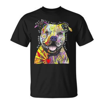 Colorful Baby Pit-Bull Terrier Lover Dad Mom Funny Kidding T-Shirt Unisex T-Shirt - Seseable