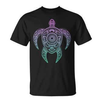 Colorful Turtle Watercolor Maori Ocean Scuba T-shirt - Thegiftio UK
