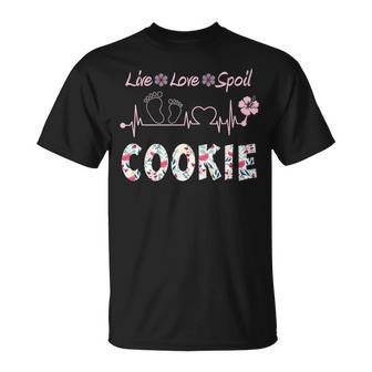 Cookie Grandma Cookie Live Love Spoil T-Shirt - Seseable