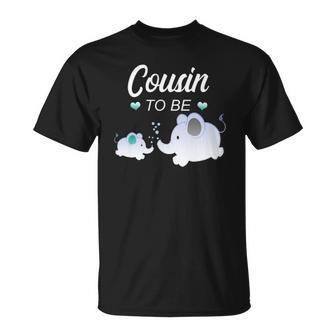 Cousin To Be Elephant Baby Shower For Boy Unisex T-Shirt | Mazezy