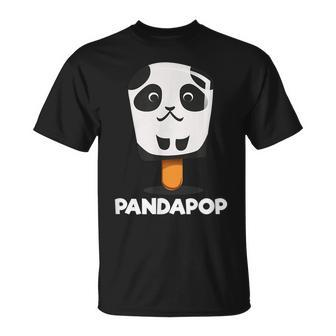 Cute Cartoon Panda Baby Bear Popsicle Panda Birthday Gift Unisex T-Shirt - Seseable