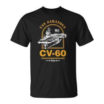 Cv-60 Uss Saratoga United States Navy  Unisex T-Shirt