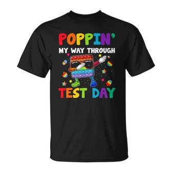Dabbing Poppin My Way Through Test Day Testing Teacher T-shirt - Thegiftio UK