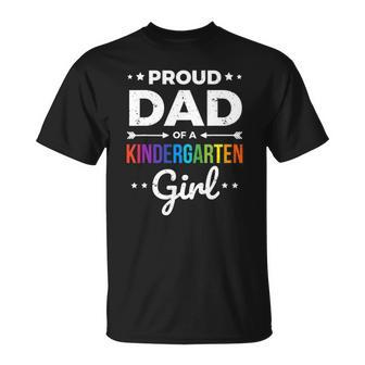 Dad Of A Kindergarten Girl Gift Unisex T-Shirt | Mazezy