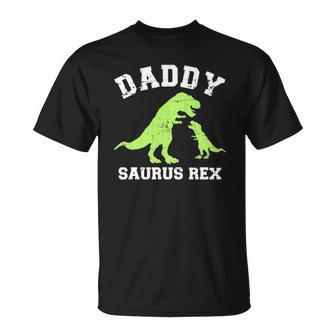 Daddy Saurus Rex Dinosaur Fathers Day Gift For Dad Unisex T-Shirt | Mazezy