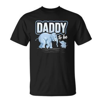 Daddy To Be Elephant Baby Shower Pregnancy Fathers Day Unisex T-Shirt | Mazezy