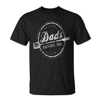 Dads Backyard BBQ Grilling Print Popular Gift Unisex T-Shirt - Seseable
