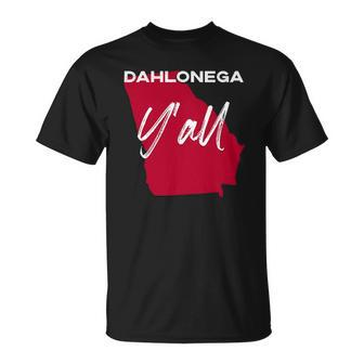 Dahlonega Georgia Yall Ga Pride State Map Cute Unisex T-Shirt | Mazezy