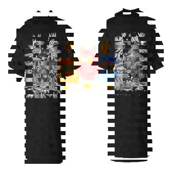 Daisy Flowers Owls Hippie Lover Cute Owl Daisy Floral T-shirt - Thegiftio