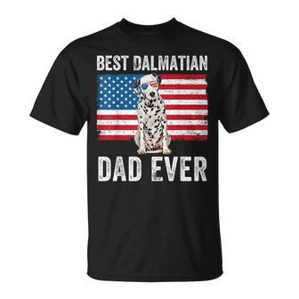 Dalmatian Dad American Flag Dog Lover Owner Dalmatian Dog T-shirt - Thegiftio UK