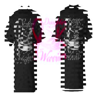 Daughter Of A Warrior Dragonfly Breast Cancer Awareness T-shirt - Thegiftio