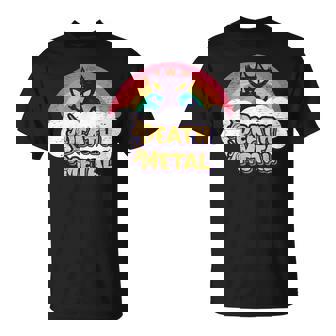 Death Metal Cat Sunshine Black Dark Rock Death Metal T-shirt - Thegiftio UK